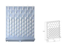 Сушилка для лабораторной посуды, Stegler (Штеглер) р. 450ммх630ммх110мм №1 5304АLG для пробирок на 72 места