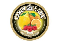 Леденцы фруктовые, Candy Lane (Канди Лейн) 200 г арт. CL-1-7 мед лимон и малина железн.банка